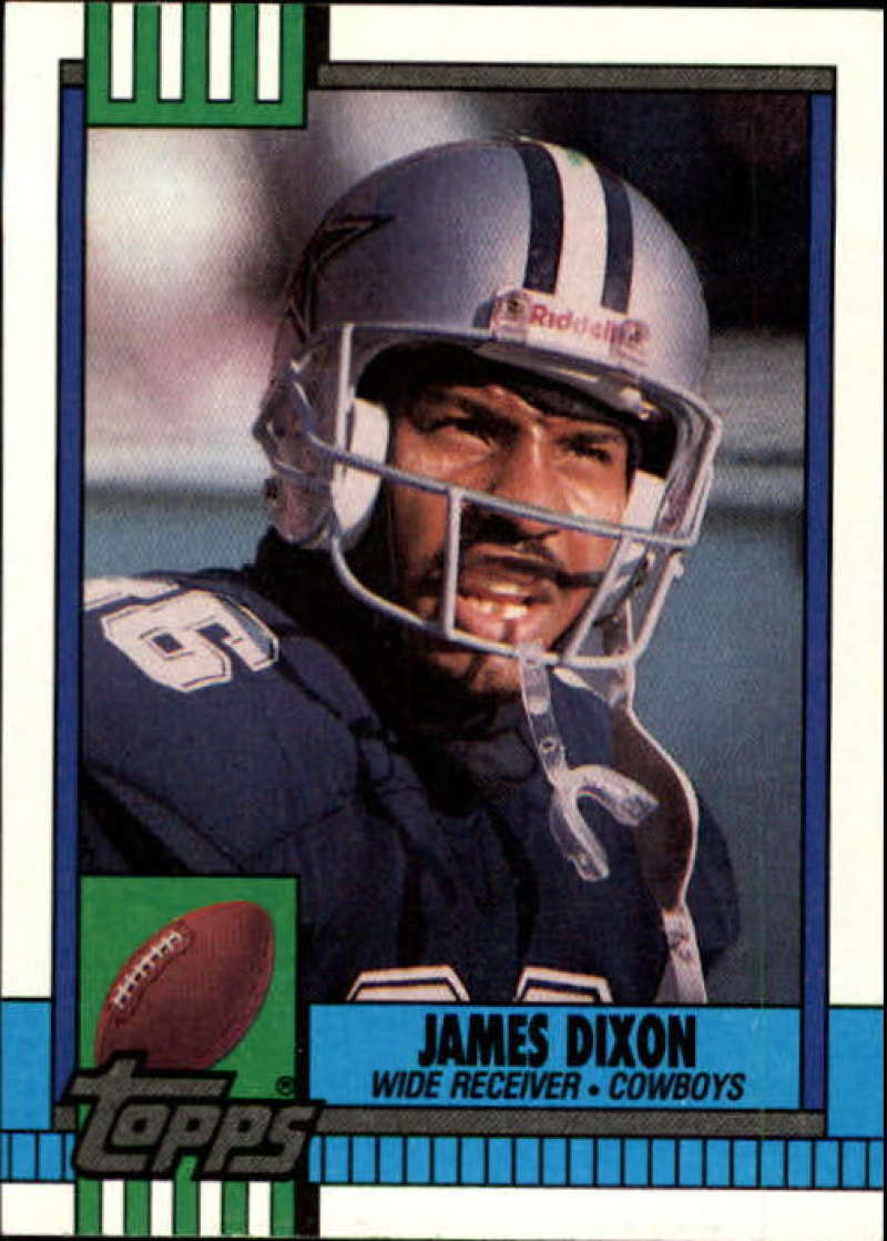 1990 Topps Football #495 James Dixon RC Rookie Dallas Cowboys Image 1