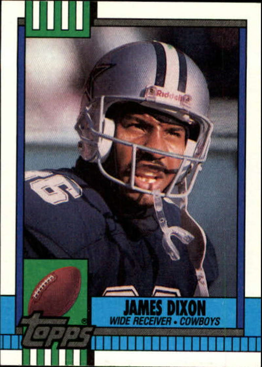 1990 Topps Football #495 James Dixon  RC Rookie Dallas Cowboys  Image 1