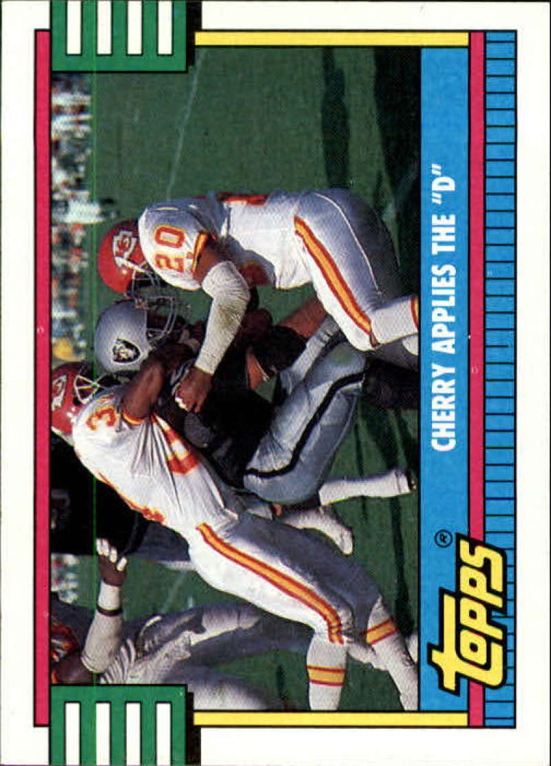 1990 Topps Football #509 Deron Cherry TL Kansas City Chiefs Image 1