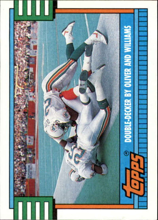 1990 Topps Football #512 Louis Oliver/Jarvis Williams TL  Miami Dolphins  Image 1