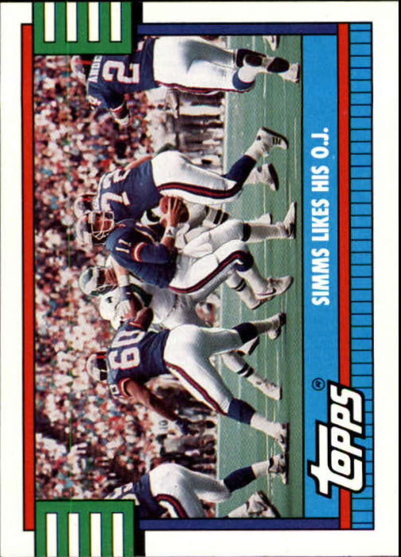 1990 Topps Football #516 Phil Simms/Otis Anderson TL New York Giants Image 1