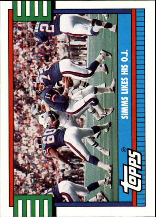 1990 Topps Football #516 Phil Simms/Otis Anderson TL  New York Giants  Image 1