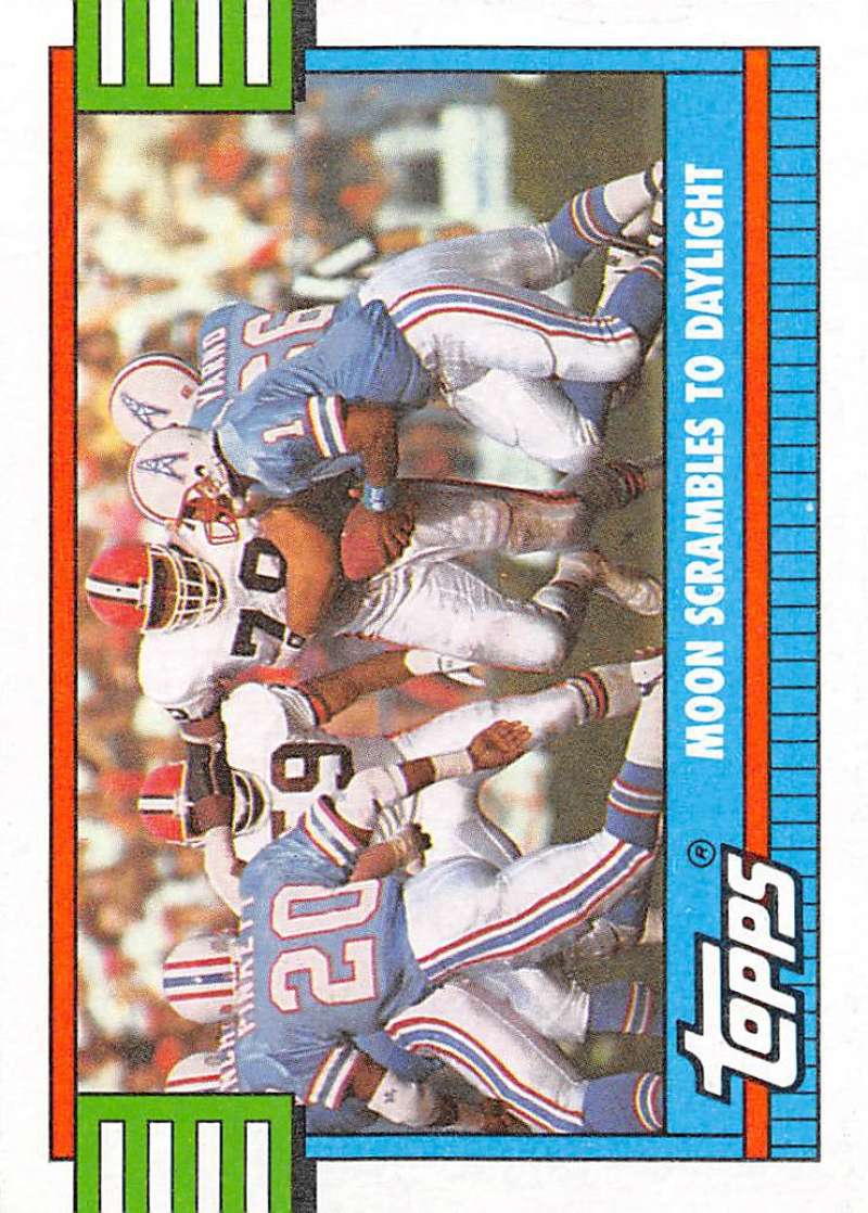 1990 Topps Football #519 Warren Moon TL Houston Oilers Image 1
