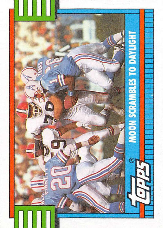 1990 Topps Football #519 Warren Moon TL  Houston Oilers  Image 1