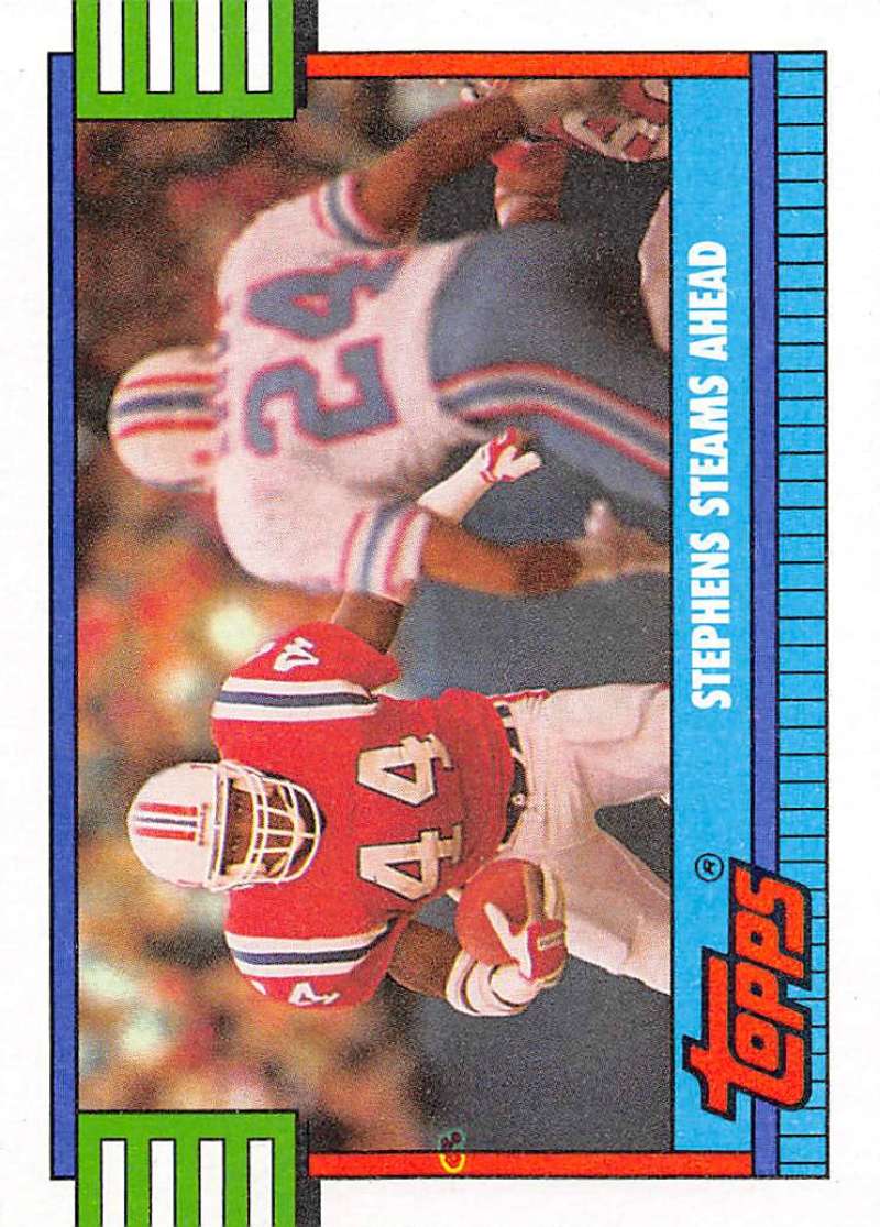 1990 Topps Football #521 John Stephens TL New England Patriots Image 1