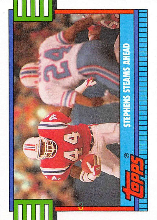 1990 Topps Football #521 John Stephens TL  New England Patriots  Image 1