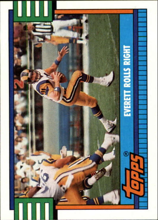 1990 Topps Football #523 Jim Everett TL  Los Angeles Rams  Image 1