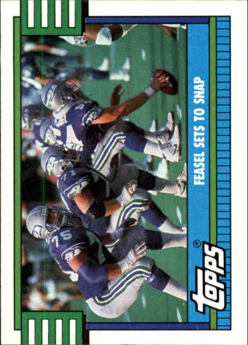 1990 Topps Football #526 Grant Feasel TL Seattle Seahawks Image 1