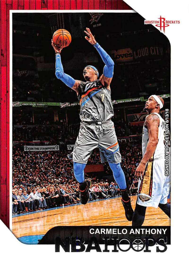2018-19 Panini Hoops #20 Carmelo Anthony Houston Rockets V89659 Image 1