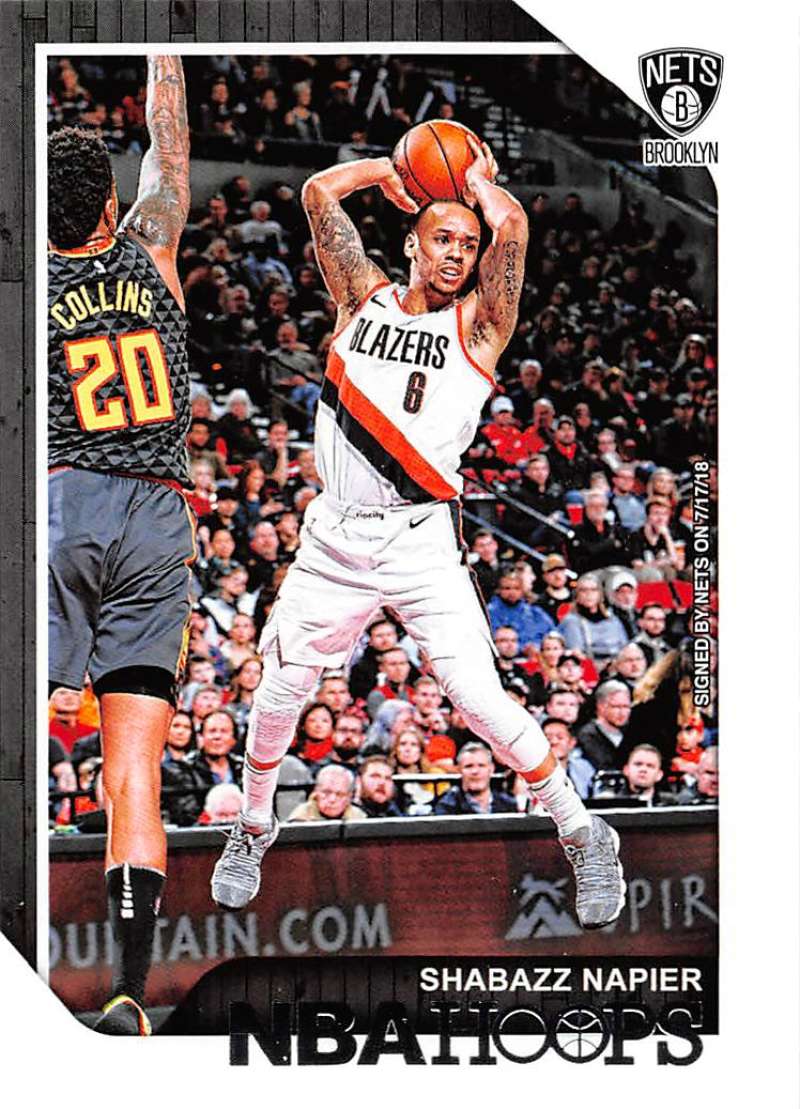2018-19 Panini Hoops #218 Shabazz Napier Brooklyn Nets V89790 Image 1