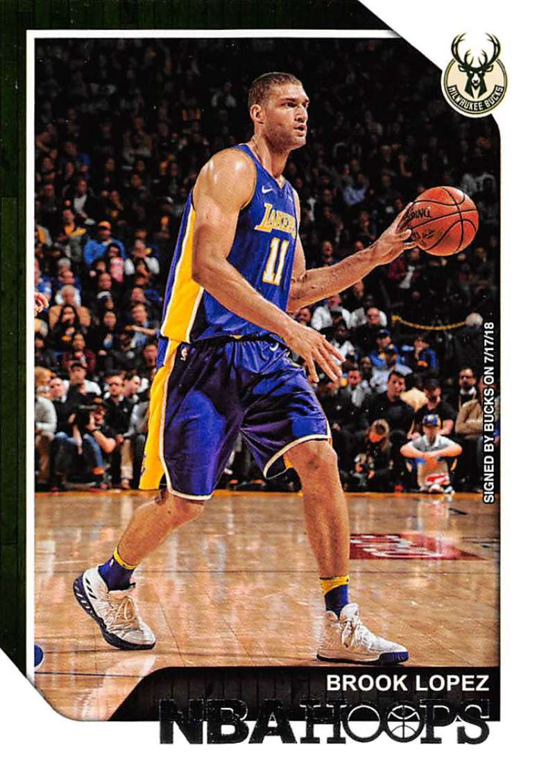 2018-19 Panini Hoops #225 Brook Lopez Milwaukee Bucks V89794 Image 1