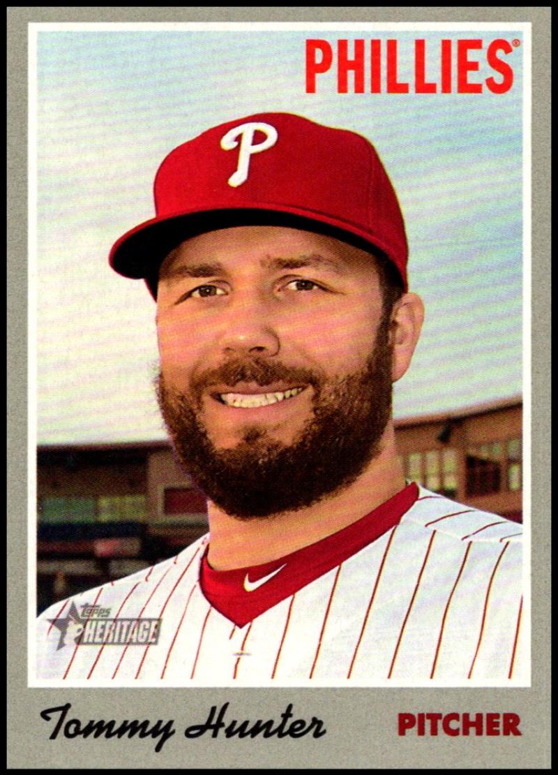2019 Topps Heritage Baseball #28 Tommy Hunter Philadelphia Phillies V92442 Image 1