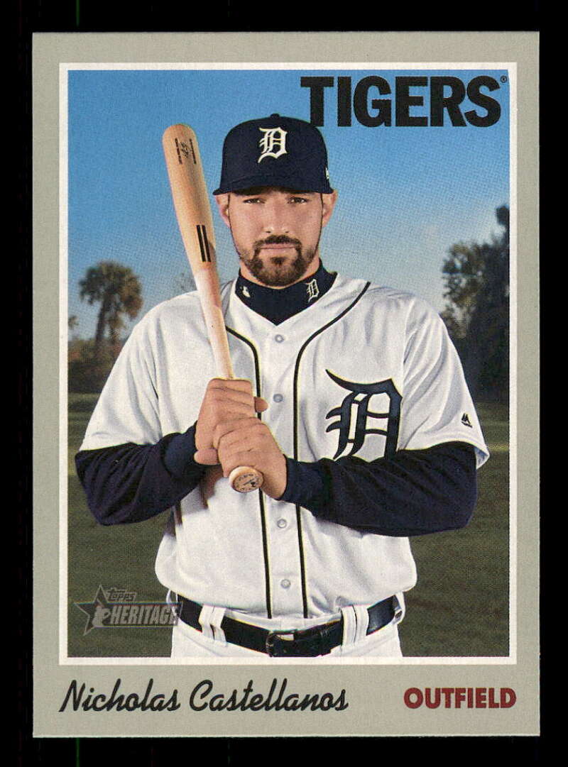 2019 Topps Heritage Baseball #98 Nicholas Castellanos Detroit Tigers V92465 Image 1