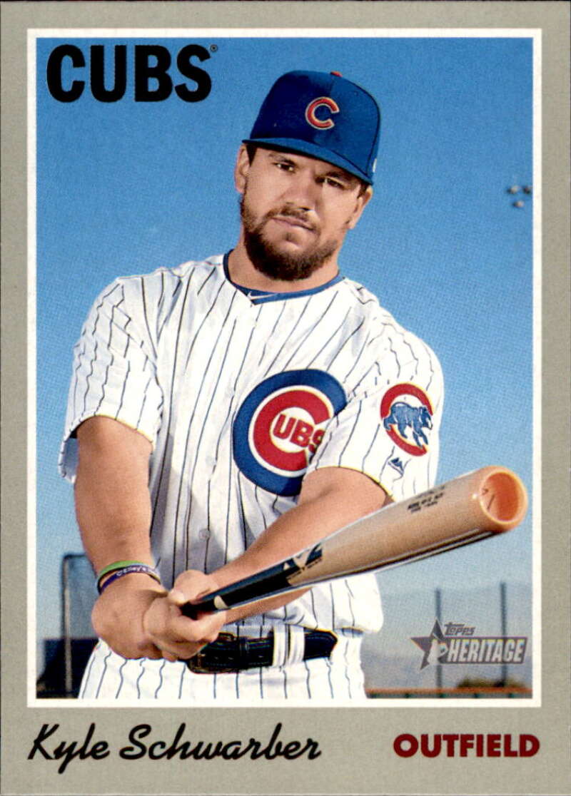 2019 Topps Heritage Baseball #117 Kyle Schwarber Chicago Cubs V92473 Image 1