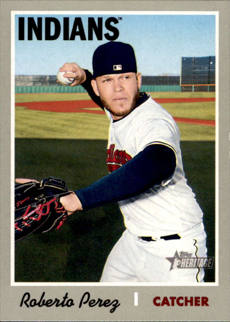 2019 Topps Heritage Baseball #209 Roberto Perez Cleveland Indians V92510 Image 1