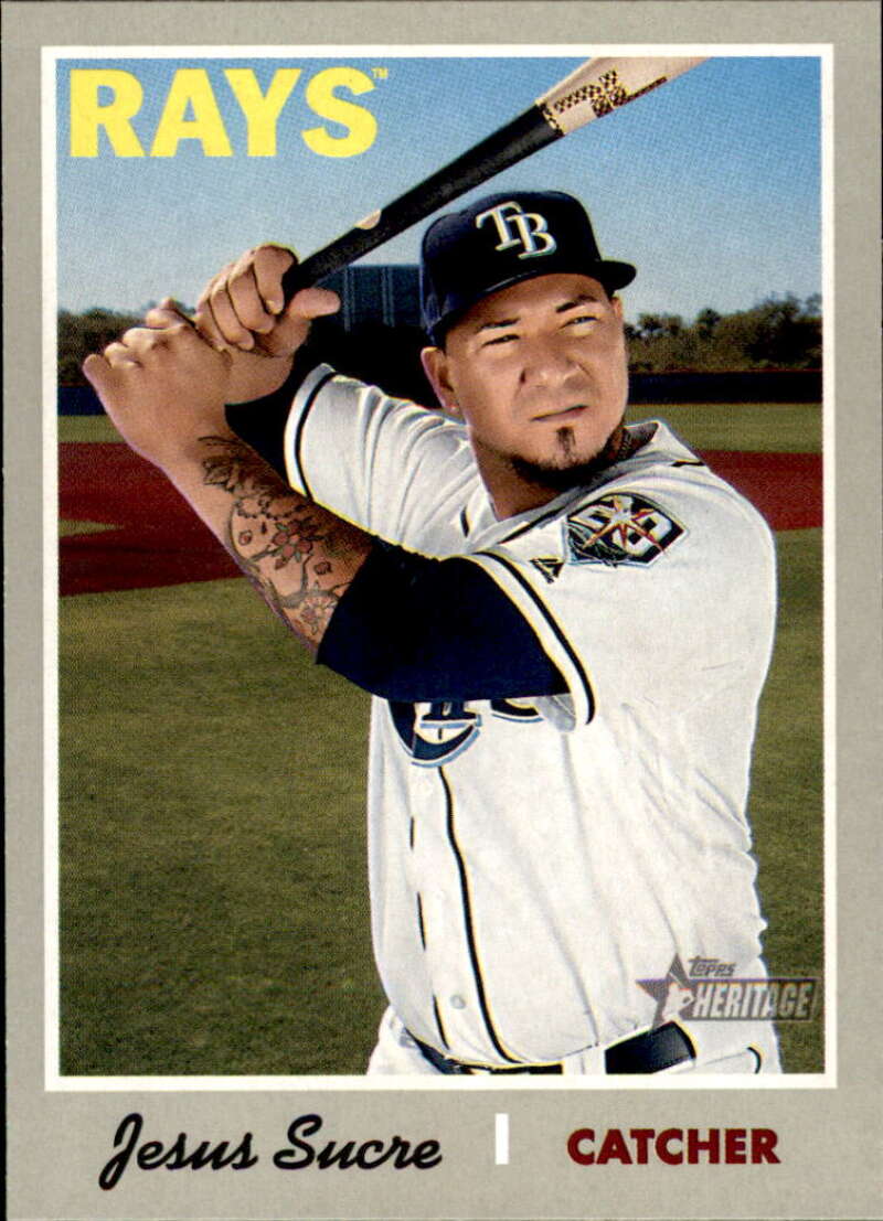 2019 Topps Heritage Baseball #219 Jesus Sucre Tampa Bay Rays V92516 Image 1