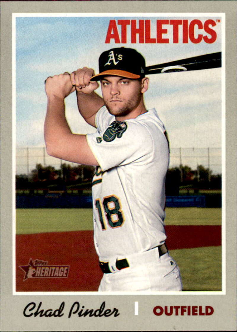 2019 Topps Heritage Baseball #259 Chad Pinder Oakland Athletics V92535 Image 1