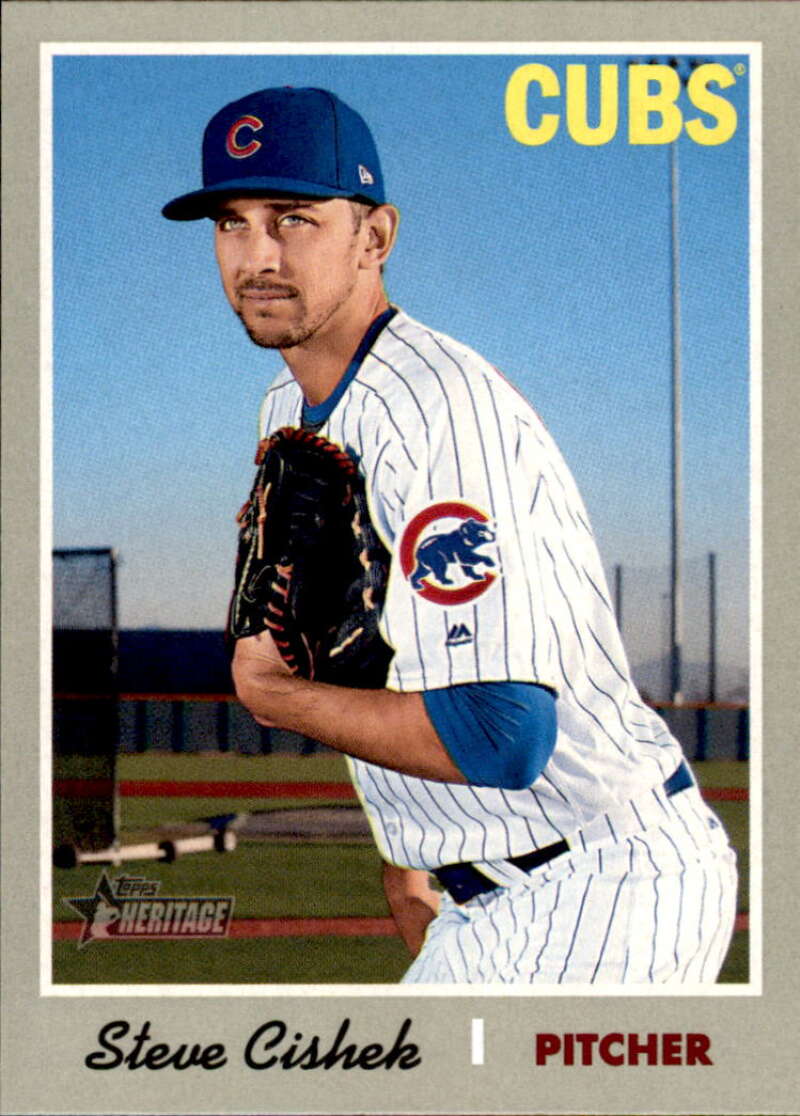 2019 Topps Heritage Baseball #291 Steve Cishek Chicago Cubs V92551 Image 1
