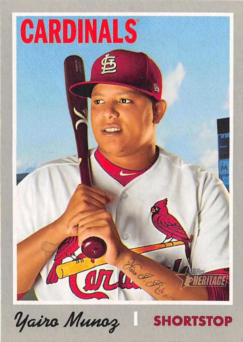 2019 Topps Heritage Baseball #312 Yairo Munoz St. Louis Cardinals V92559 Image 1