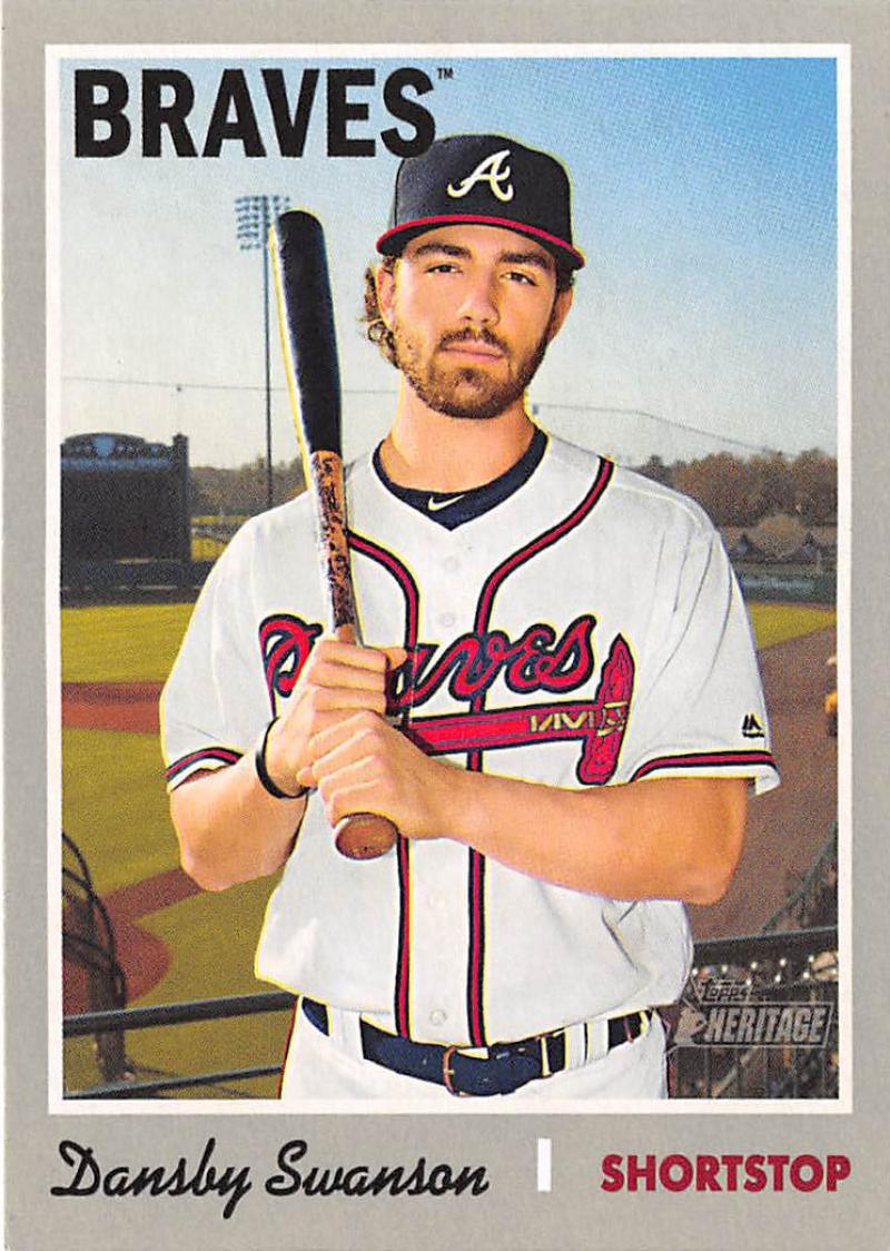 2019 Topps Heritage Baseball #316 Dansby Swanson Atlanta Braves V92560 Image 1