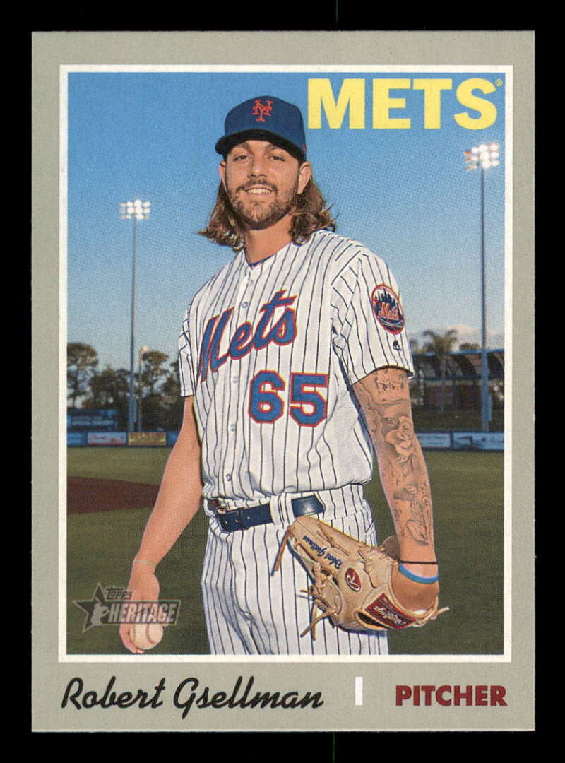 2019 Topps Heritage Baseball #374 Robert Gsellman New York Mets V92572 Image 1