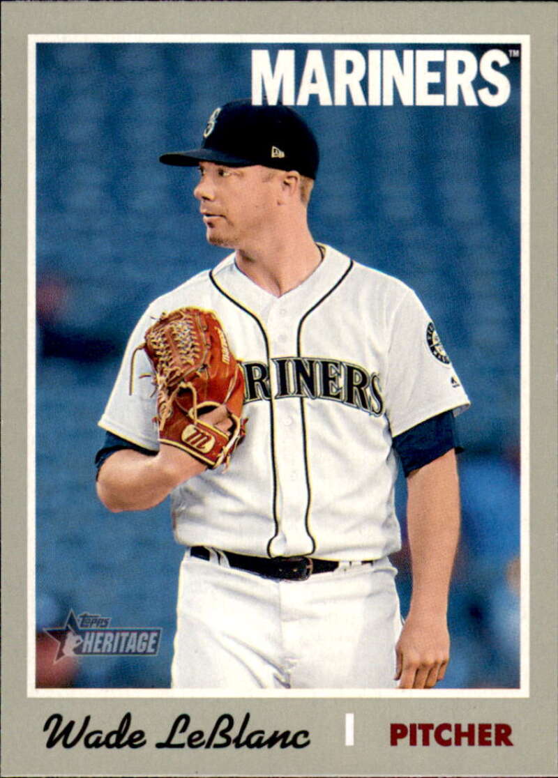 2019 Topps Heritage Baseball #393 Wade LeBlanc Seattle Mariners V92580 Image 1