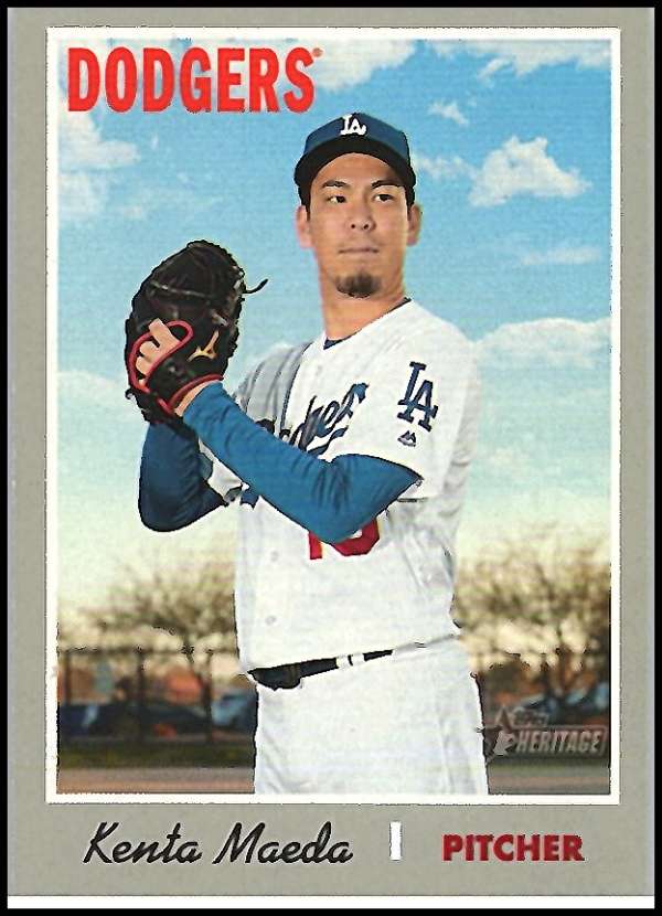 2019 Topps Heritage Baseball #444 Kenta Maeda SP Los Angeles Dodgers V92585 Image 1