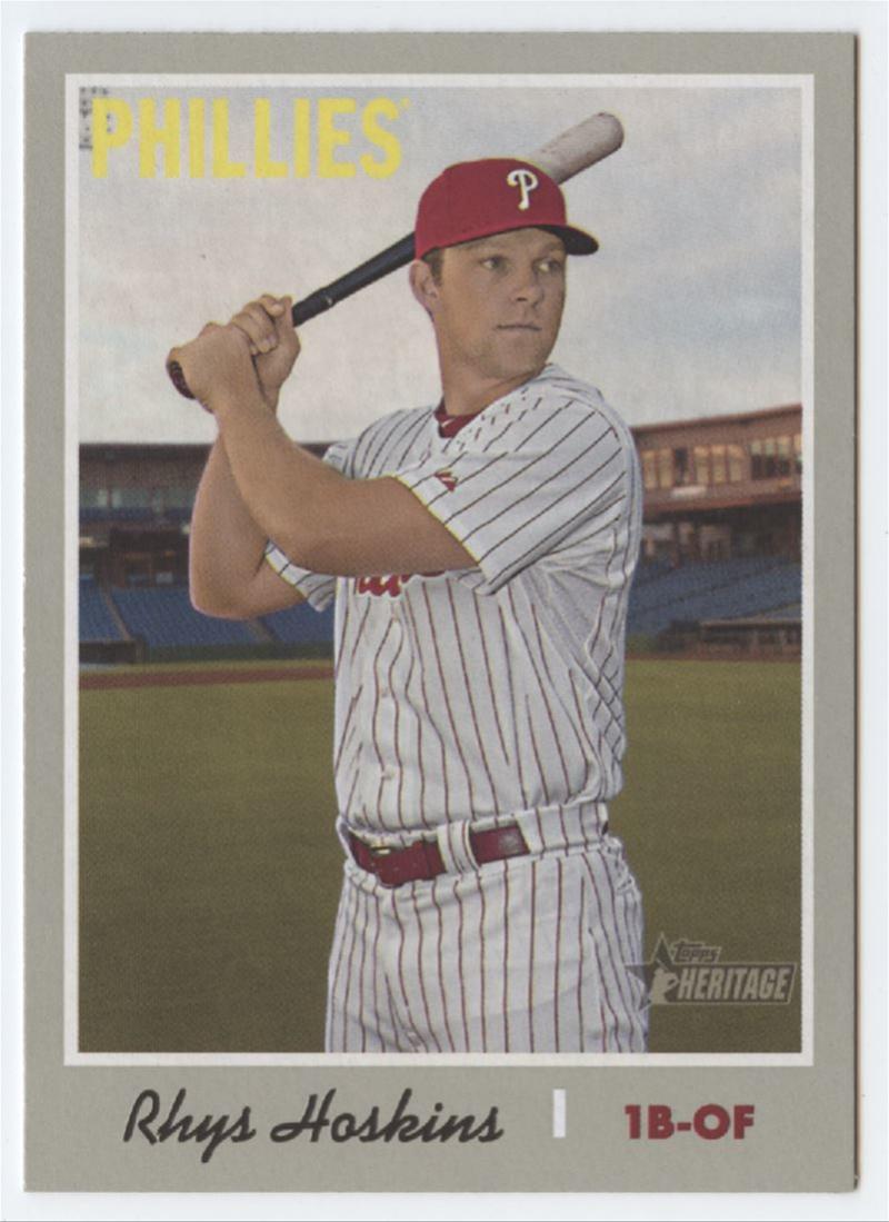 2019 Topps Heritage Baseball #458 Rhys Hoskins SP Philadelphia Phillies V92587 Image 1