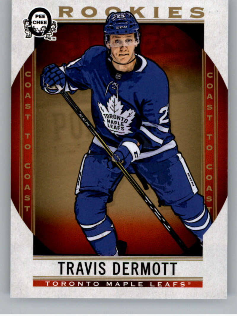 2018-19 OPC Coast to Coast #152 Travis Dermott RC Rookie SP Leafs V93356 Image 1
