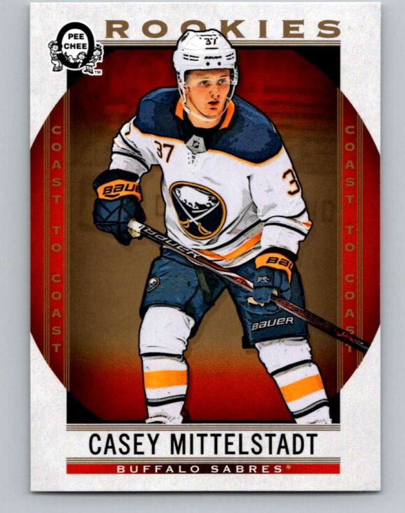 2018-19 OPC Coast to Coast #155 Casey Mittelstadt RC Rookie SP Sabres V93359 Image 1