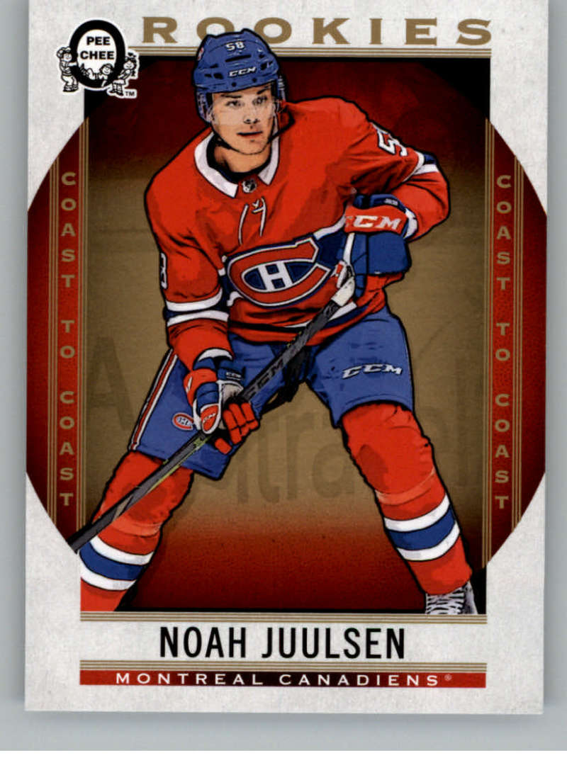 2018-19 OPC Coast to Coast #163 Noah Juulsen RC Rookie SP Canadiens V93366 Image 1