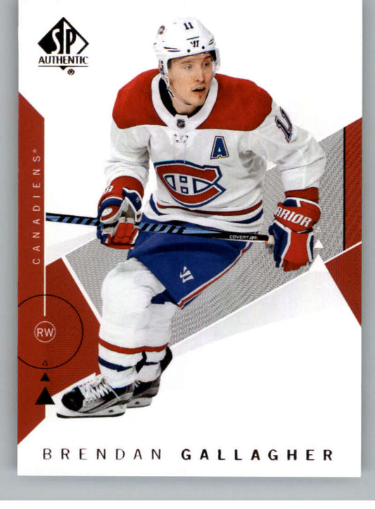 2018-19 SP Authentic #33 Brendan Gallagher  Montreal Canadiens  V93407 Image 1
