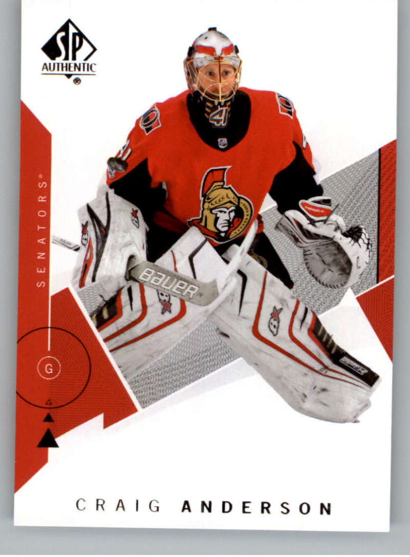 2018-19 SP Authentic #84 Craig Anderson Ottawa Senators V93477 Image 1
