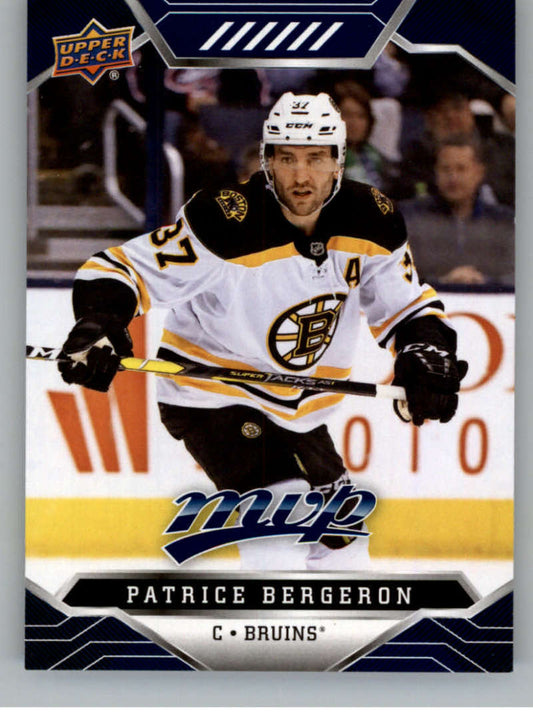 2019-20 Upper Deck MVP Blue #19 Patrice Bergeron  Boston Bruins  V93596 Image 1