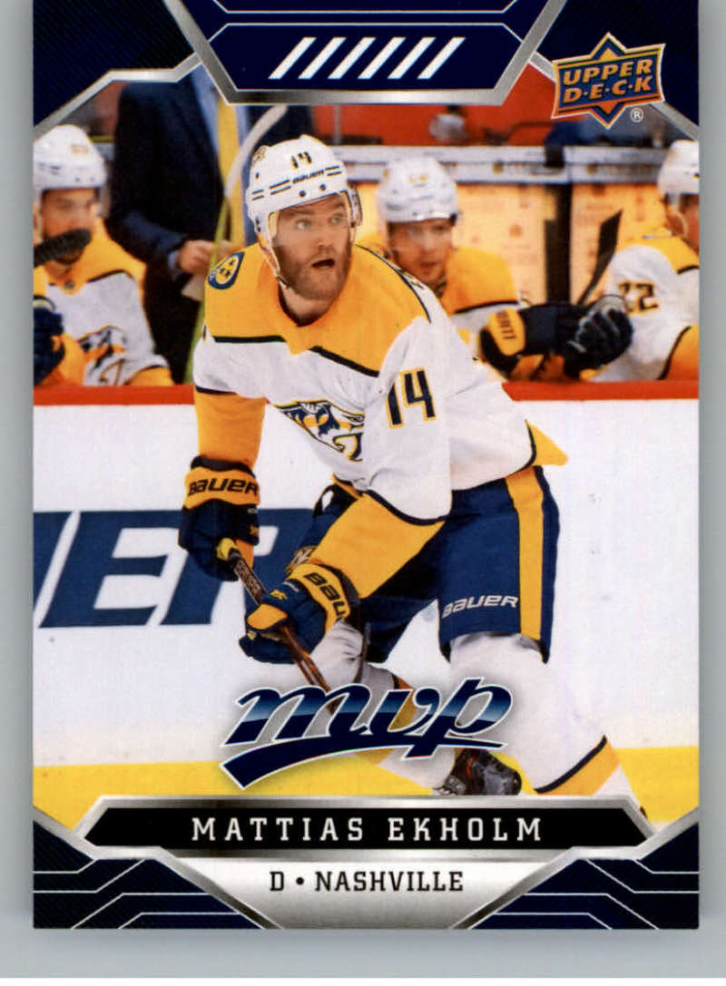 2019-20 Upper Deck MVP Blue #84 Mattias Ekholm Nashville Predators V93642 Image 1