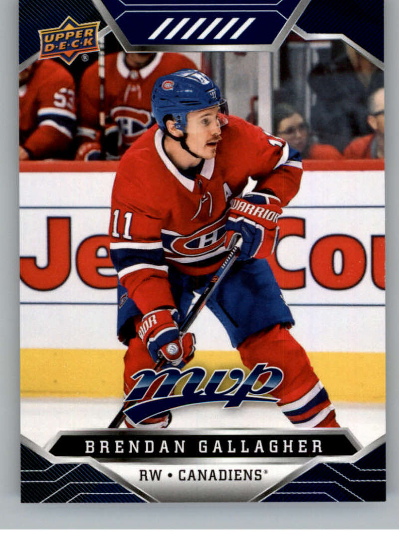 2019-20 Upper Deck MVP Blue #119 Brendan Gallagher Montreal Canadiens V93670 Image 1