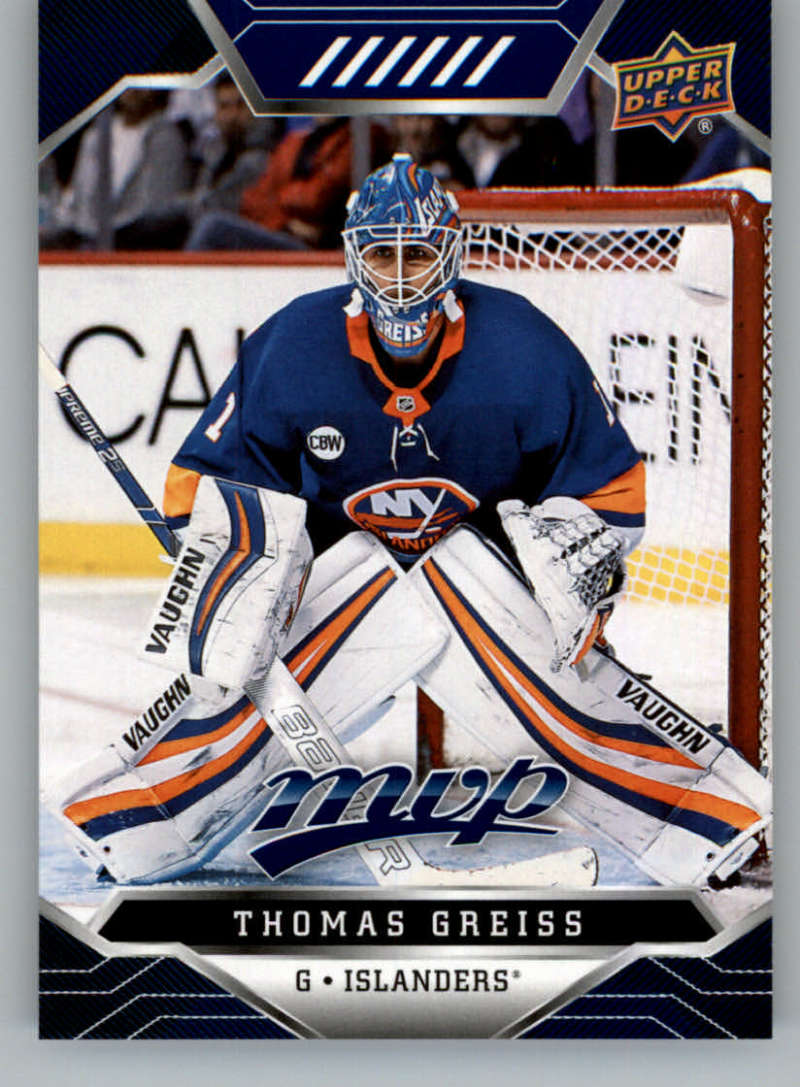 2019-20 Upper Deck MVP Blue #121 Thomas Greiss New York Islanders V93672 Image 1