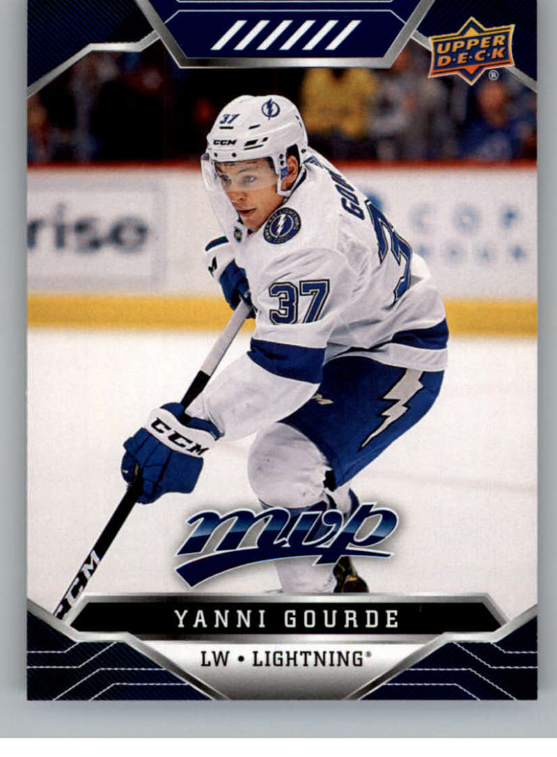 2019-20 Upper Deck MVP Blue #166 Yanni Gourde Tampa Bay Lightning V93708 Image 1