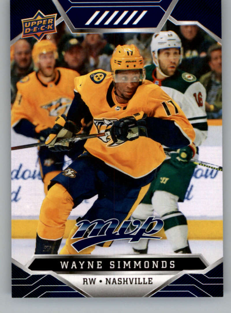 2019-20 Upper Deck MVP Blue #177 Wayne Simmonds Nashville Predators V93717 Image 1