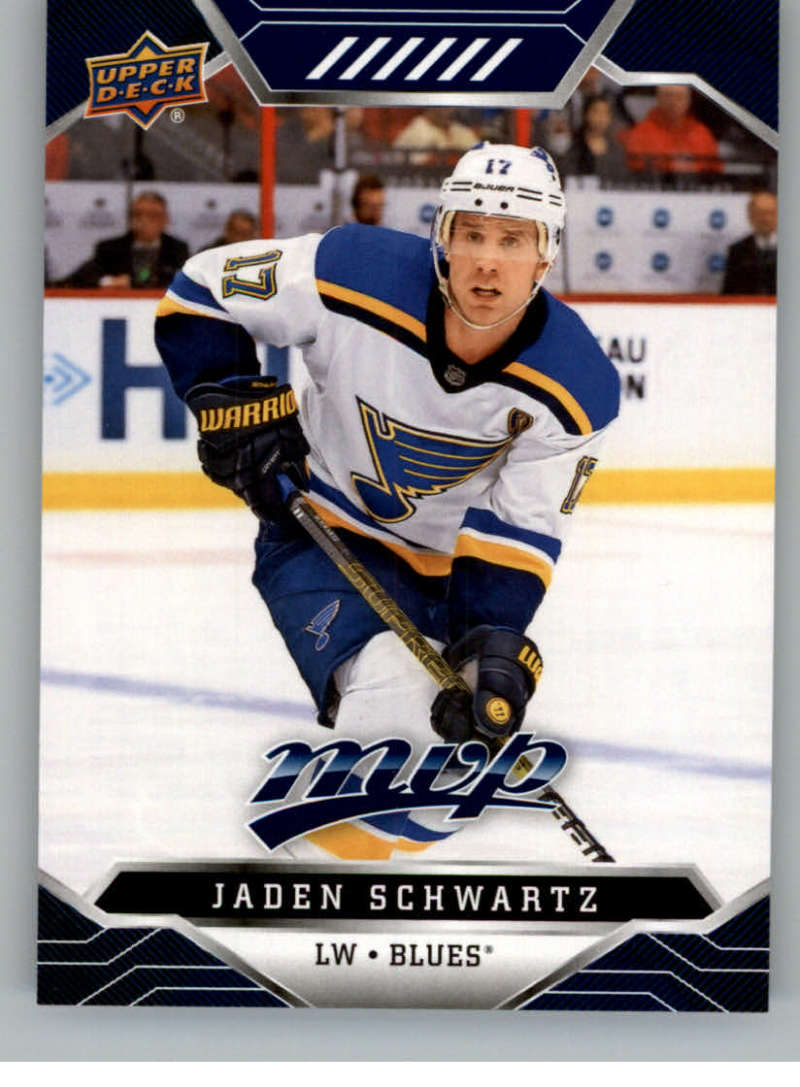 2019-20 Upper Deck MVP Blue #187 Jaden Schwartz St. Louis Blues V93722 Image 1