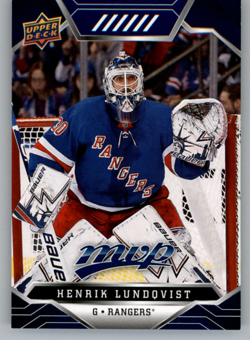 2019-20 Upper Deck MVP Blue #201 Henrik Lundqvist New York Rangers V93733 Image 1