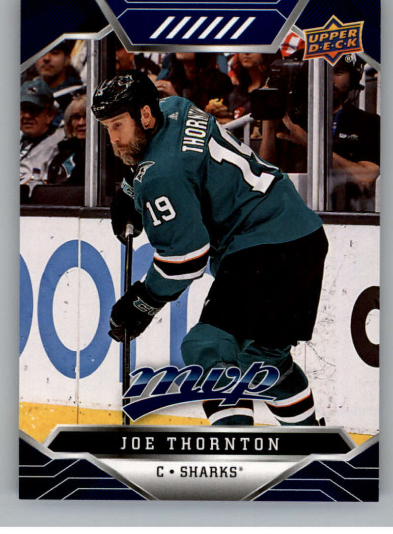 2019-20 Upper Deck MVP Blue #202 Joe Thornton San Jose Sharks V93734 Image 1