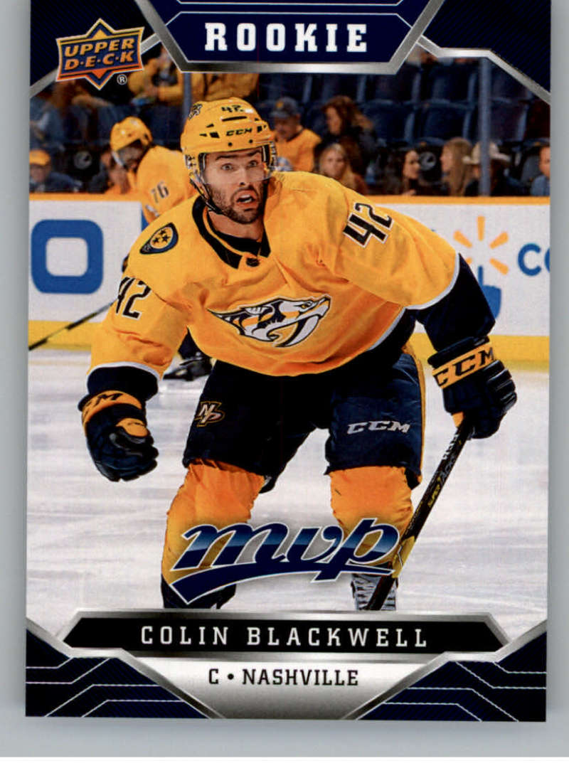 2019-20 Upper Deck MVP Blue #222 Colin Blackwell Nashville Predators V93746 Image 1