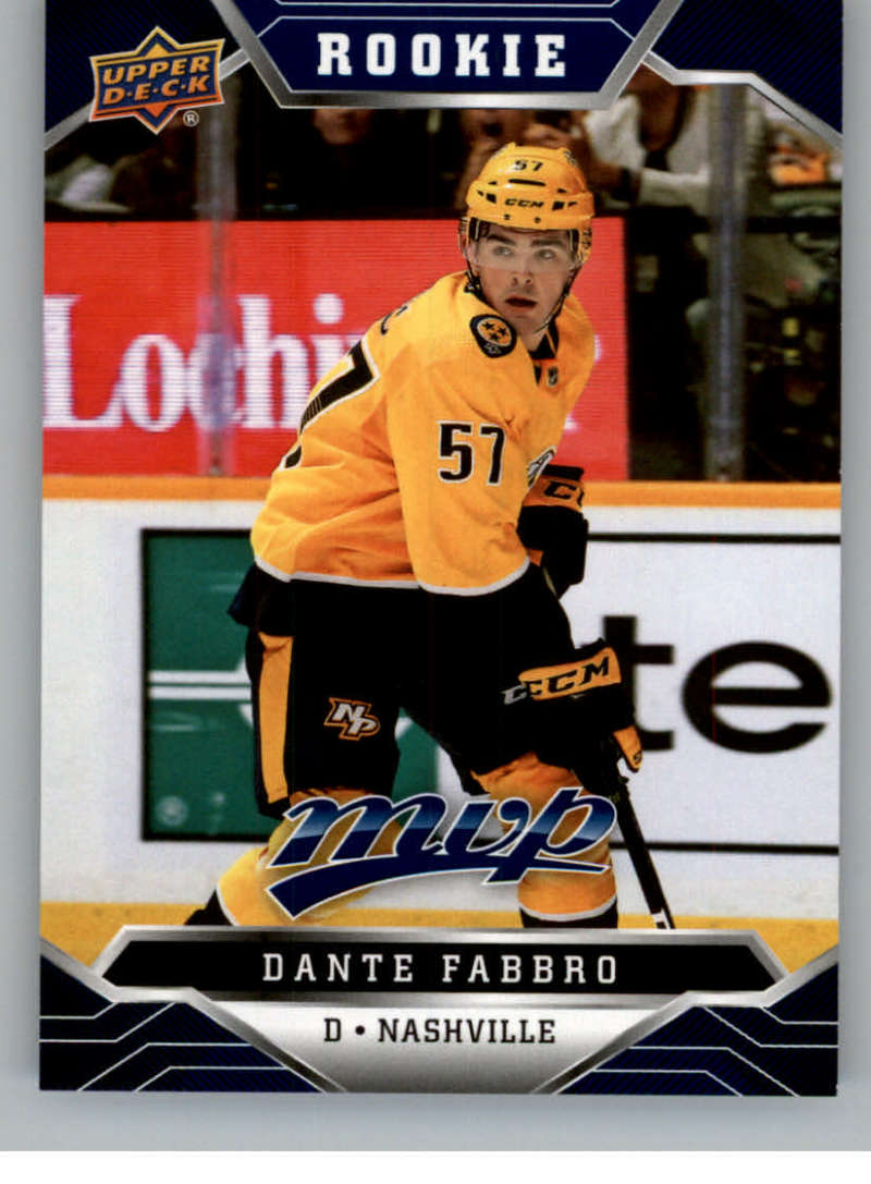 2019-20 Upper Deck MVP Blue #237 Dante Fabbro Nashville Predators V93759 Image 1
