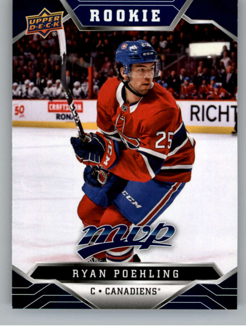 2019-20 Upper Deck MVP Blue #249 Ryan Poehling Montreal Canadiens V93768 Image 1