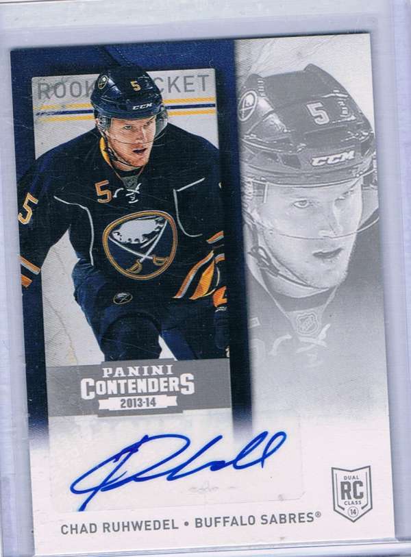 2013-14 Playoff Contenders Rookie Ticket Signatures #279 Chad Ruhwedel 04421