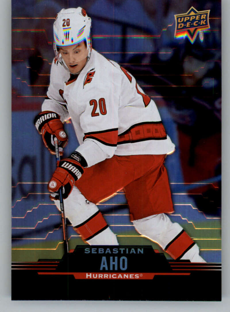 2020-21 Upper Deck Tim Hortons #38 Sebastian Aho Carolina Hurricanes Image 1