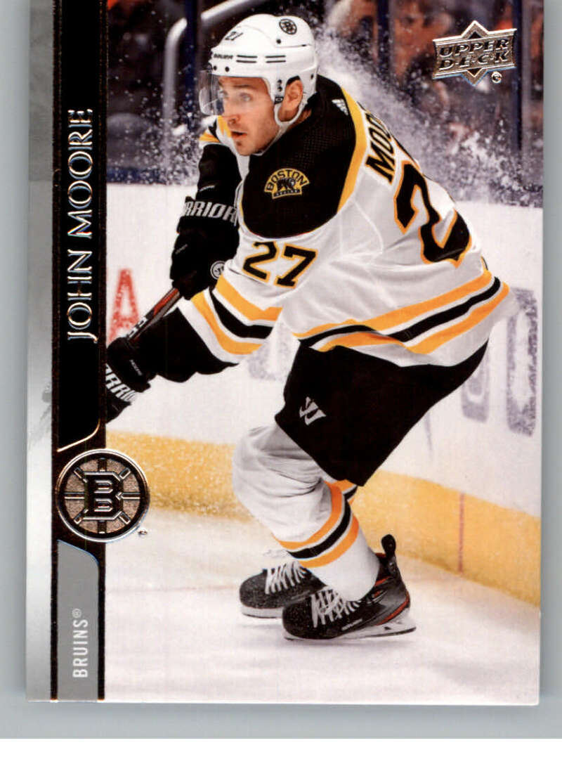 2020-21 Upper Deck Hockey #17 John Moore Boston Bruins Image 1