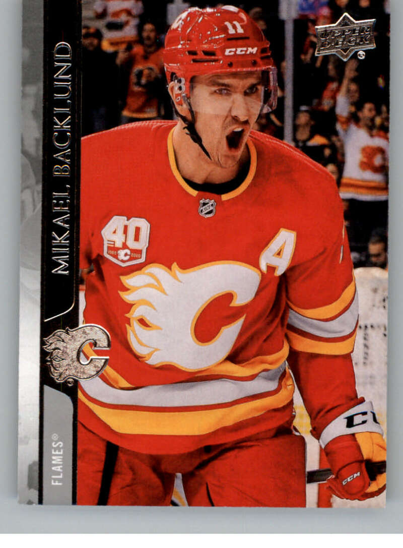 2020-21 Upper Deck Hockey #26 Mikael Backlund Calgary Flames Image 1