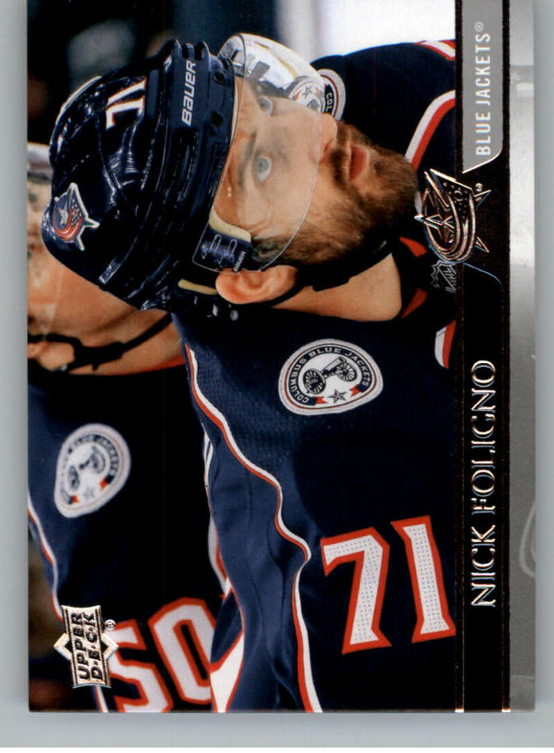 2020-21 Upper Deck Hockey #53 Nick Foligno Columbus Blue Jackets Image 1